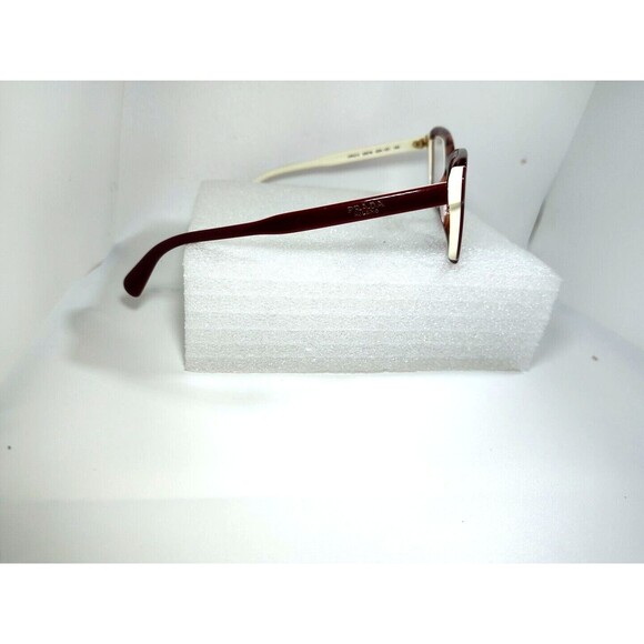 Prada VPR RO1V Burgundy White Eyeglasses Frames Only Two Tone Italy 53-16-140 - Picture 5 of 14